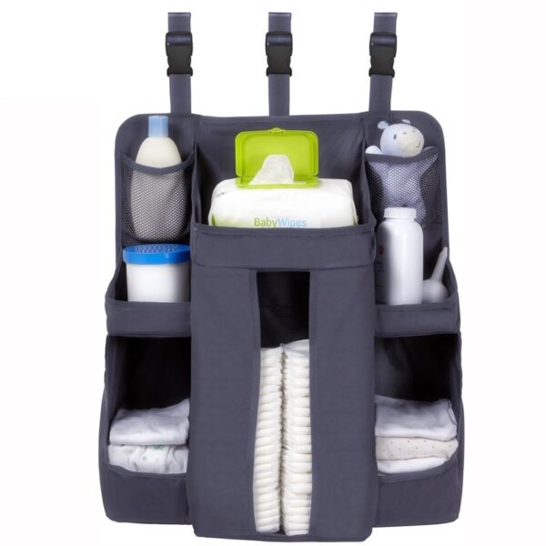 Baby Crib Bedside Storage Hanging Bag Diaper Storage Bag - Image 4