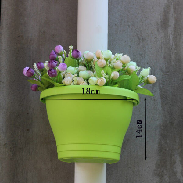 Balcony Flower Pot Resin Pot Succulent Flower Pot Pipe Wall Hanging Orchid Pot - Image 2