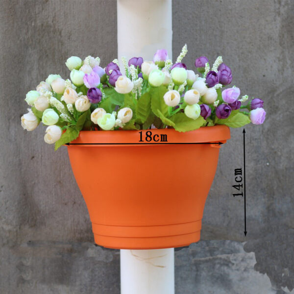 Balcony Flower Pot Resin Pot Succulent Flower Pot Pipe Wall Hanging Orchid Pot - Image 6