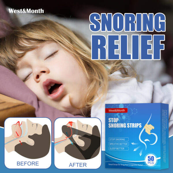 West&Month Nasal Ventilator Nasal Strip Anti-snoring Unclogging Airway Anti-snoring Stop Snoring Strip Care - Image 2