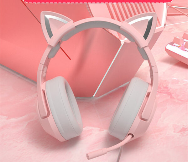 Head-mounted Gaming Gaming Cute Girls Wired Computer Headset - Image 4