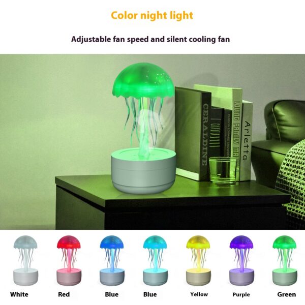 Jellyfish Humidifier Fragrance Diffuser Colorful Night Light Heavy Fog Essential Oil Diffuser Home Bedroom Office Air Humidifier - Image 5