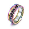 Roman Letter Rotatable Chain Rings Men Digital Titanium Steel RingFor Couple High Quality Multifunctional Bottle Opener Ring Spinner Jewelry Punk Gifts - Image 3