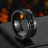 Roman Letter Rotatable Chain Rings Men Digital Titanium Steel RingFor Couple High Quality Multifunctional Bottle Opener Ring Spinner Jewelry Punk Gifts - Image 4